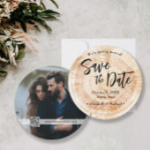 Rustikale Hochzeit Speichern Sie das Foto mit der Einladung