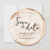 Rustikale Hochzeit Speichern Sie das Foto Woodcut  Einladung (Vorderseite)