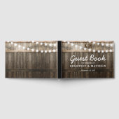Rustikale Hochzeit | String Lights Gästebuch (Voll)