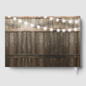 Rustikale Hochzeit | String Lights Gästebuch (Rückseite)