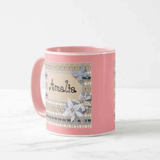 Rustikale Hochzeit Tasse (Vorderseite Links)