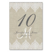 Rustikale Hochzeit Tischnummer (Vorderseite)