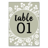 Rustikale Hochzeit Tischnummer (Vorderseite)