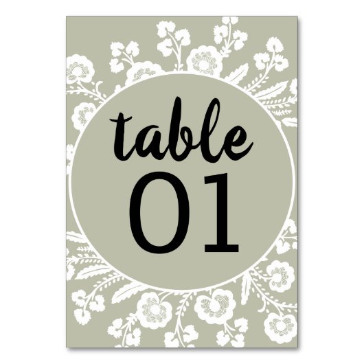 Rustikale Hochzeit Tischnummer (Vorderseite)