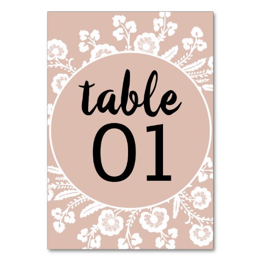 Rustikale Hochzeit Tischnummer (Vorderseite)