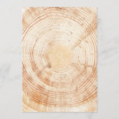 Rustikale Hochzeit.Tree bellen benutzerdefinierte  Programm (Rückseite)