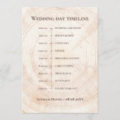 Rustikale Hochzeit.Tree bellen benutzerdefinierte  Programm (Vorderseite)