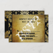 Rustikale Hochzeit UAWG RSVP Karte (Vorne/Hinten)