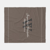 Rustikale Hochzeit und frisch verheiratete Monogra Fleecedecke (Vorderseite (Horizontal))