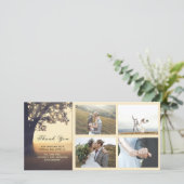 Rustikale Hochzeit und Traumbaum Vielen Dank Dankeskarte (Stehend Vorderseite)