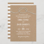 Rustikale Hochzeit verbindet die Vintage Kraft des Einladung (Vorne/Hinten)