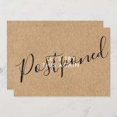 Rustikale Hochzeit verschoben Ändern Sie das Datum Einladung (Vorne/Hinten)