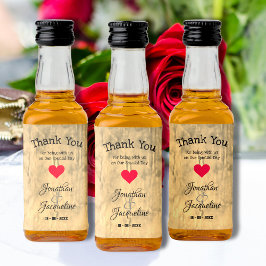 Rustikale Hochzeit Vielen Dank für Ihr Interesse a Alkoholflaschenetikett