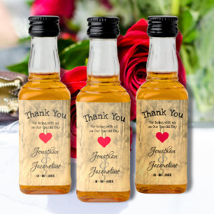 Rustikale Hochzeit Vielen Dank für Ihr Interesse a Alkoholflaschenetikett