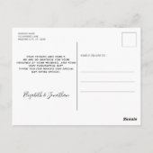 Rustikale Hochzeit Vielen Dank für Ihre Grüne Foto Postkarte (Rückseite)