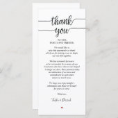 Rustikale Hochzeit Vielen Dank Platzierung Karte (Vorne/Hinten)