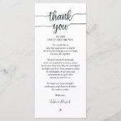 Rustikale Hochzeit Vielen Dank Platzierung Karte (Vorderseite)