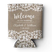 Rustikale Hochzeit Vintag Lace Burlap Personalisie