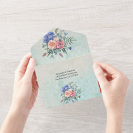 Rustikale Hochzeit Vintager Blumenkorsett All In One Einladung