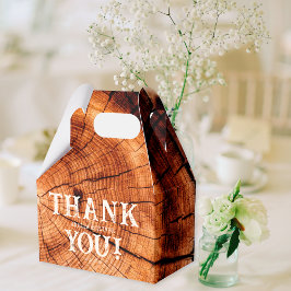 Rustikale Hochzeit Vintager Holzbaum-Slice Geschenkschachtel