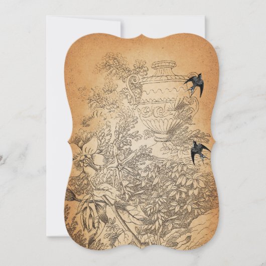 Rustikale Hochzeit Vintager Urner Einladung (Vorderseite)