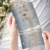 Rustikale Hochzeit von Baby- & String-Lights All In One Einladung