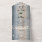 Rustikale Hochzeit von Baby- & String-Lights All In One Einladung (Innen Boden)