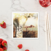 Rustikale Hochzeit von Baum- und Lichterketten Serviette (Beispiel)