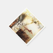 Rustikale Hochzeit von Baum- und Lichterketten Serviette (Ecke)