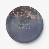 Rustikale Hochzeit von Baumrinden Pappteller (Vorderseite)