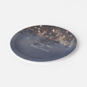 Rustikale Hochzeit von Baumrinden Pappteller (Schrägansicht)