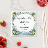 Rustikale Hochzeit von Blauer Blumengarten Serviette (Beispiel)