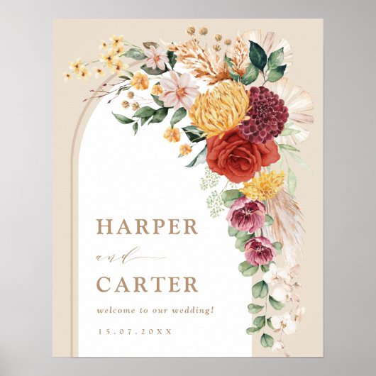 Rustikale Hochzeit von Boho Poster (Vorne)