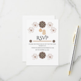 Rustikale Hochzeit von Boho RSVP Karte