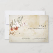 Rustikale Hochzeit von Boho RSVP Karte (Vorderseite)