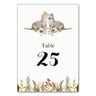 Rustikale Hochzeit von Boho Woodland Deer Watercol Tischnummer