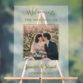 Rustikale Hochzeit von Braut und Bräutigam Foto Acrylschild (Neutral)