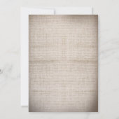 Rustikale Hochzeit von Burlap Lace und String Ligh Einladung (Rückseite)