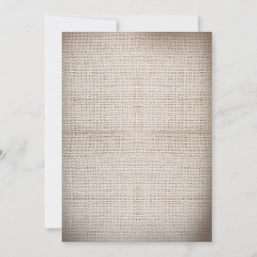 Rustikale Hochzeit von Burlap Lace und String Ligh Einladung (Rückseite)