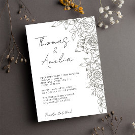 Rustikale Hochzeit von Elfenbein Magnolia Einladung