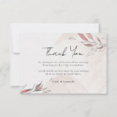 Rustikale Hochzeit von Erdbeben Dankeskarte (Vorderseite)