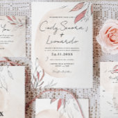 Rustikale Hochzeit von Erdbeben Einladung