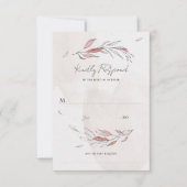 Rustikale Hochzeit von Erdbeben RSVP Karte (Vorderseite)