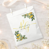 Rustikale Hochzeit von Gelben Zitronen und Blätter Geschenktütchen (Ausgeschnitten)