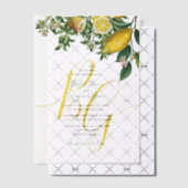 Rustikale Hochzeit von Gelben Zitronen und Blätter Pergament Einladungen (Versetzt (Einladung))