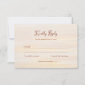 Rustikale Hochzeit von Gold und Terracotta-Script RSVP Karte (Vorderseite)