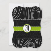 Rustikale Hochzeit von Grünholz Einladung (Rückseite)