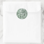 Rustikale Hochzeit von Grünholz Runder Aufkleber (Tasche)