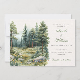 Rustikale Hochzeit von Grünwald Einladung