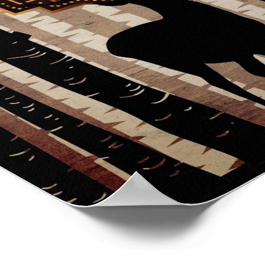 Rustikale Hochzeit von Hirschen und Bäumen/Winter- Poster (Ecke)